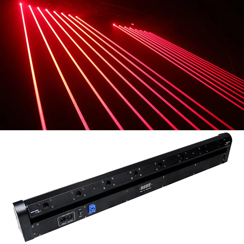 Professional Stage Light 8 Eyes Laser Moving Head Line Laser System Show 8 Heads Red Green Blue Laser For Party Disco DJ KTV