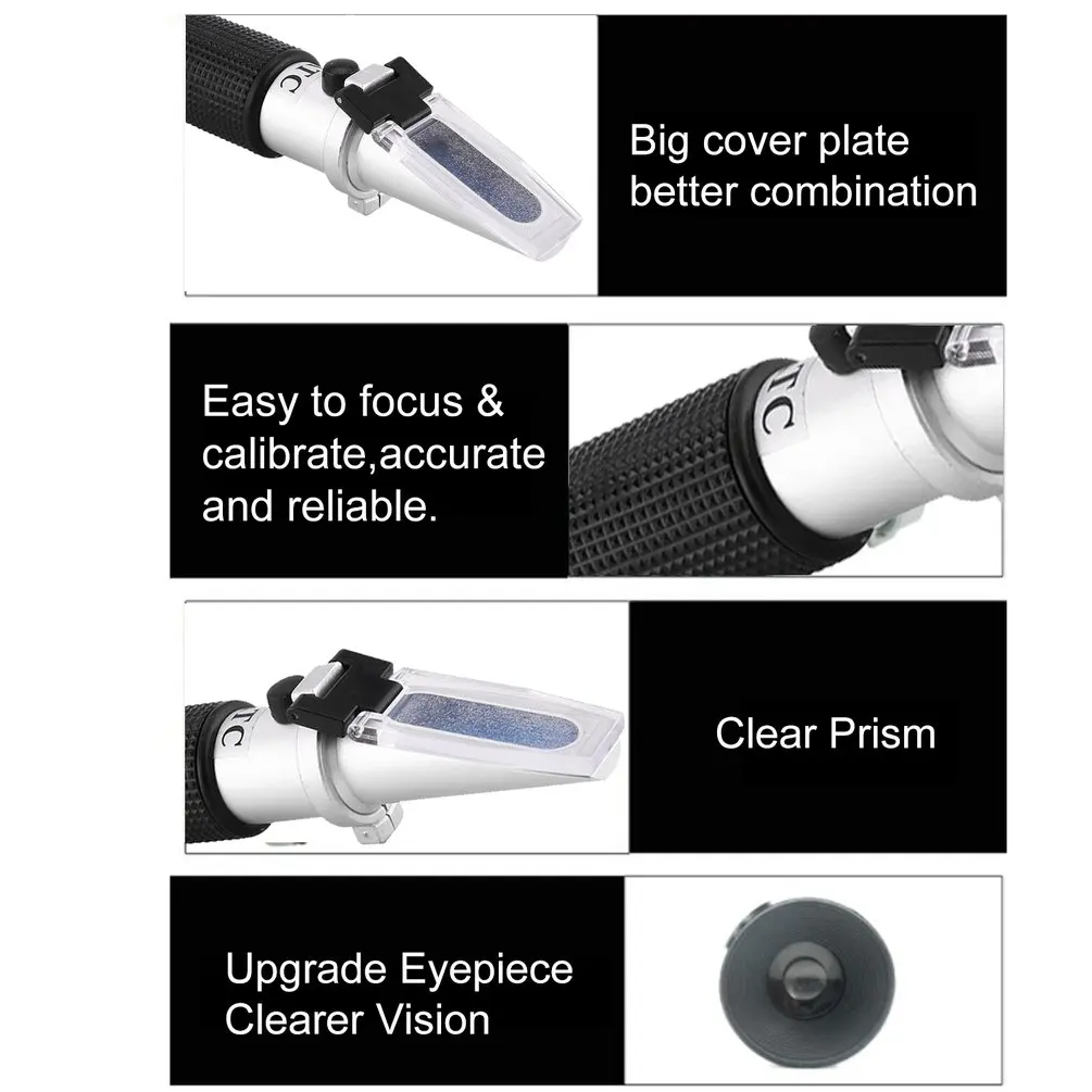 Handheld Refractometer Adblue Ethylene Glycol Antifreeze Battery Fluid Content Coolant Cleaner Meter ATC Measuring Tester Hot