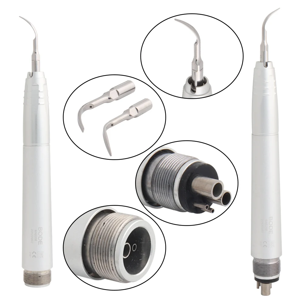 Dental Ultrasonic Scaler Air Scaler Handpiece with 3 Tips G1/G2/G3 Borden 2 Hole B2 Midwest 4 Hole M4 Three Models