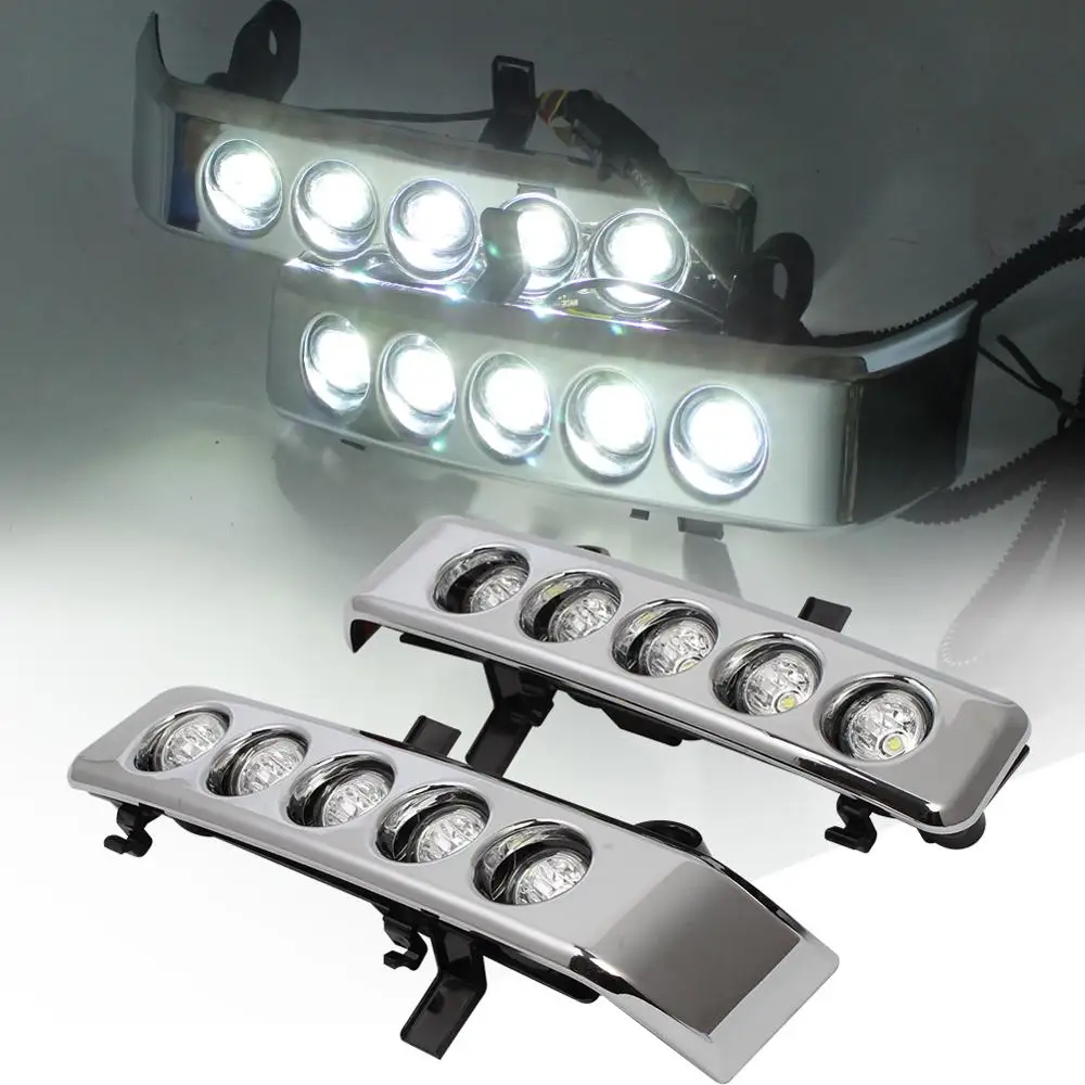 

2pcs LED Front Bumper Lamp Daytime Running light For Toyota Land Cruiser 76 LC70 LC71 LC76 LC77 LC79 70 Series Accessories