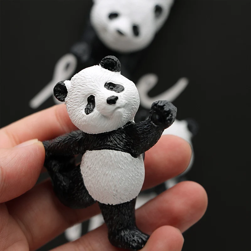 Kung Fu Chinese Panda hand 3D fridge magnets refrigerator stickers magnetic sticker teaching panda modeling cute home decorative