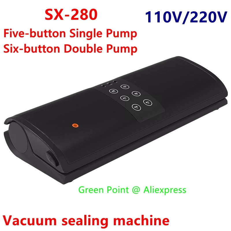 2023 New Automatic Food Sealing Machine Vegetable Snacks Household Five Button Single Pump Six Button Double Pump Vacuum Sealer