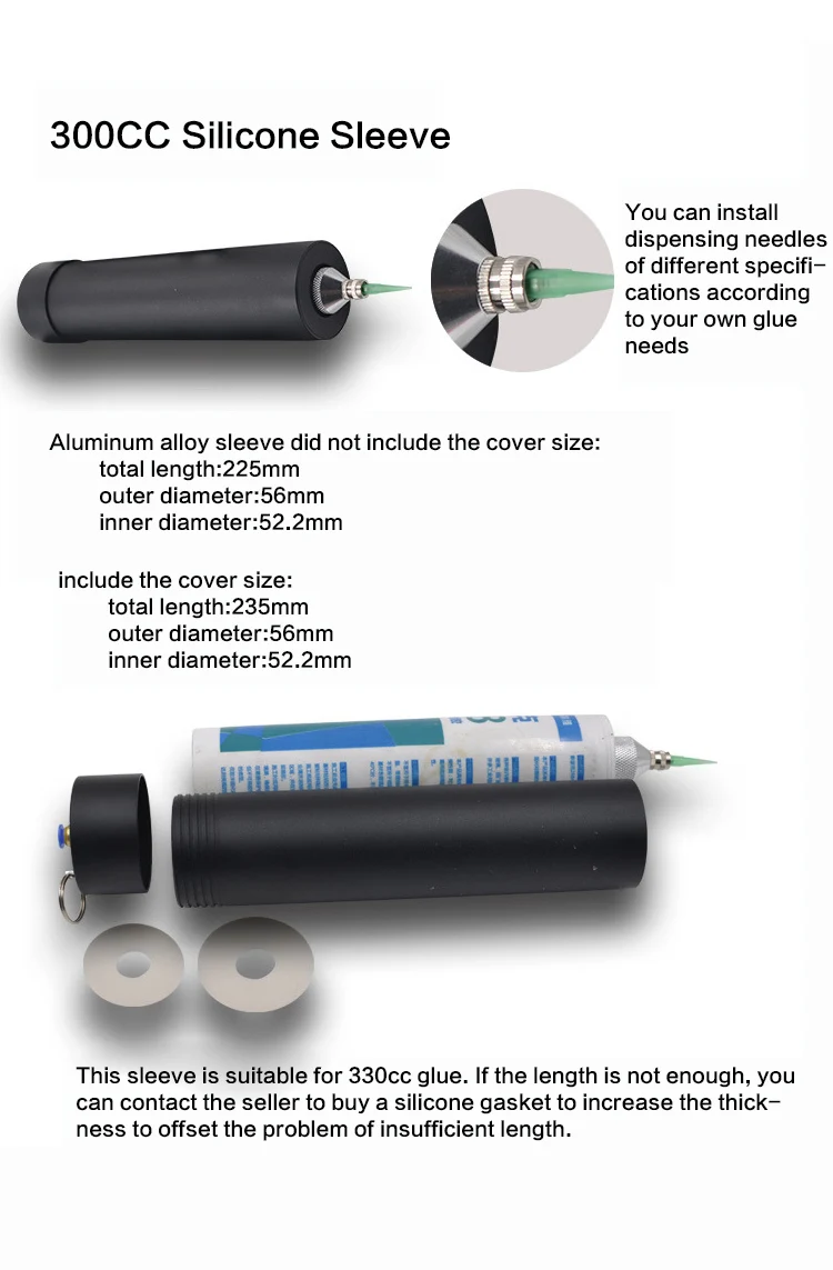 300CC Automatic Silicone Tube Dispenser Pneumatic 330ml Silicon Sleeve Adhesive Glue Dispenser Manual Glue Dispensing Machine
