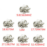 10PCS 27.13827M 32.768Mhz 18.9375M 52.416Mhz  60Mhz 17.7344Mhz 9.81563MHZ Quartz Crystal Resonator Passive Oscillator HC 49S New