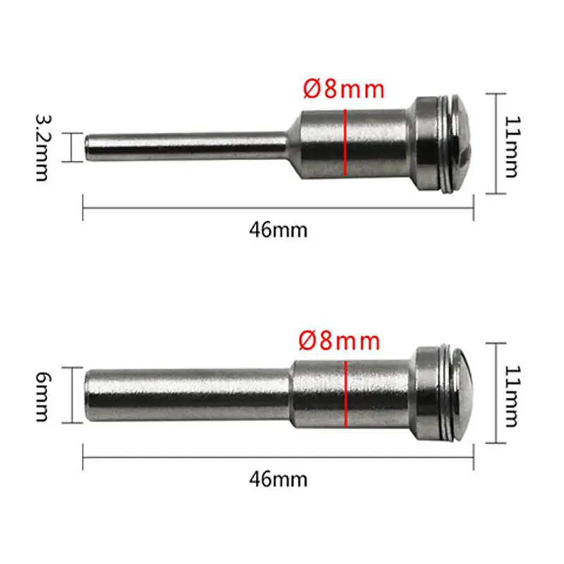 Mandrino per lama per sega da 2 pezzi 3.175mm/6mm asta di prolunga per disco da taglio asta connettiva per accessori per elettroutensili rotanti Dremel