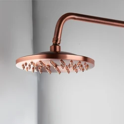 Antique Red Copper Cabeça Rodada Chuva de Chuveiro, Wall Mounted Braço, Tubo de Extensão para Chuva, G1, 2, 8