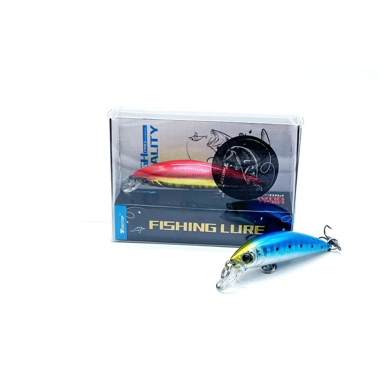 THRITOP New Fishing Bait Hard Lure 5 Different Colors Minnow Type Slowly Sinking 50MM 6G TP170 Pike Bass Fishing Accessories