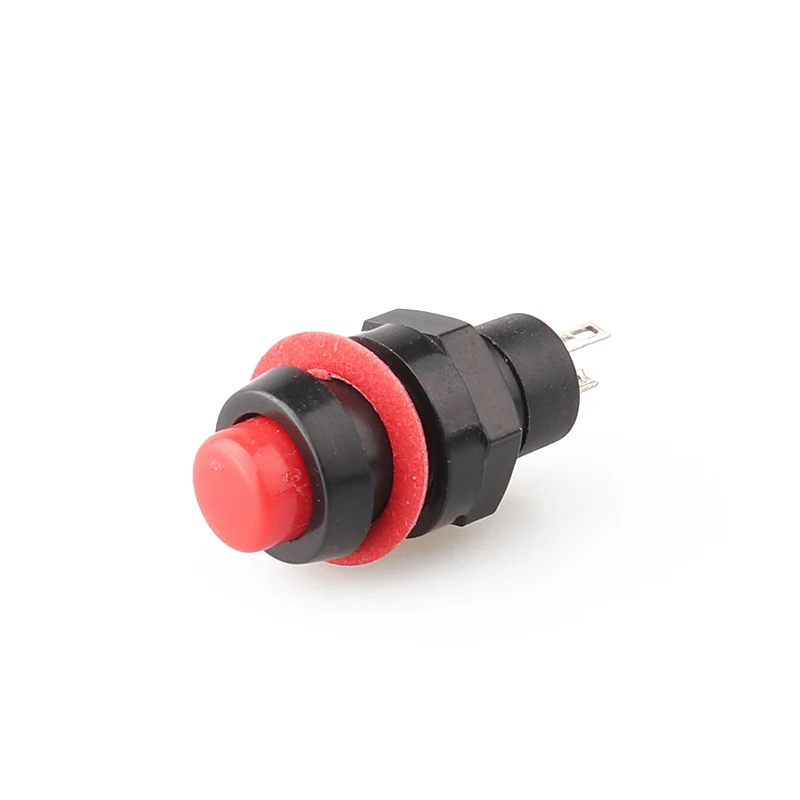 PBS-207 self-locking Plastic Push Button Switch Latching Switchs AC 2PIN 6Color