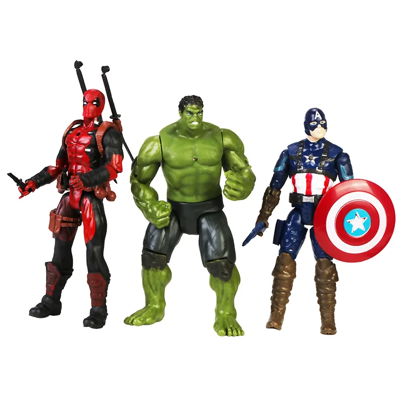 16cm Marvel Avengers Loki Venom Spiderman Hulk Captain America Deadpool Action Figure Toys Model Dolls New Year Gift For Kids