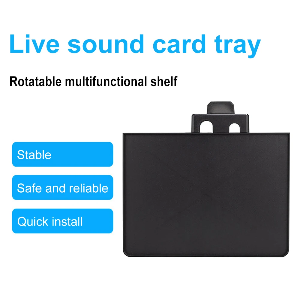 Vassoio per scheda audio Microfono dal vivo Vassoio di supporto in plastica Supporto dal vivo adatto per accessori per staffa per treppiede dal vivo Trasmissione in studio