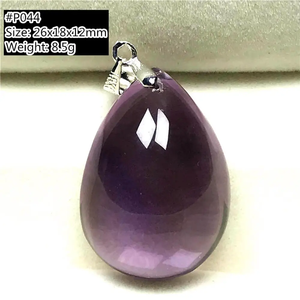 Natural Purple Amethyst Pendant Jewelry For Women Lady Men Clear Crystal Quartz Healing Stone Beads Water Drop Gemstone AAAAA