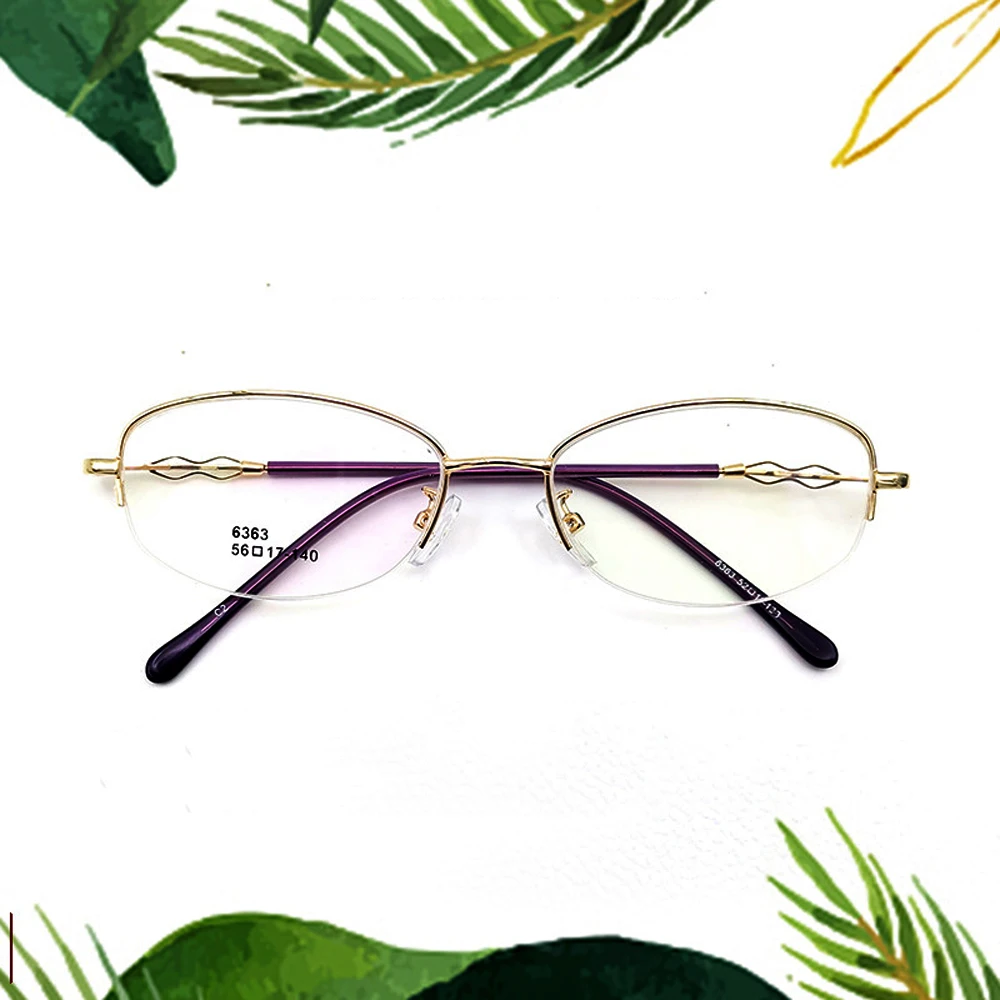 

New Metal Glasses Ladies Half Frame Titanium Alloy Frame Reading Glasses Luxury+1 +1.5 +2 +2.5+3 +3.5 +4