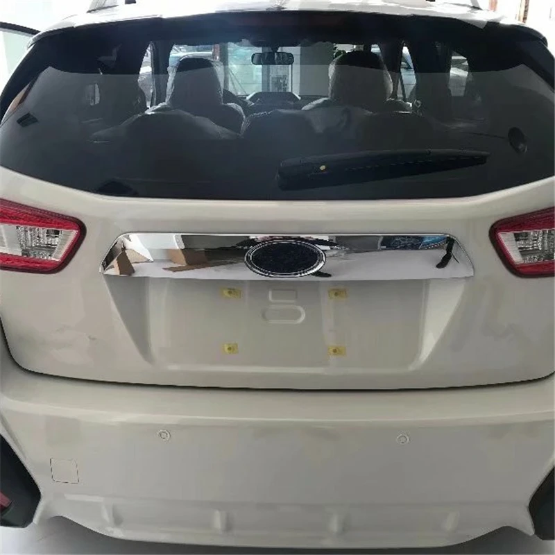 

Автомобильная крышка WELKINRY для Subaru XV 2018 2019 2020, хромированная задняя крышка из АБС-пластика, задняя дверь, логотип trademake trim