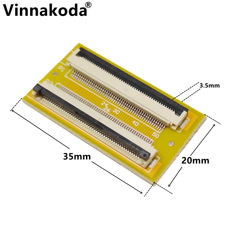 Carte d'extension FDavid/FPC, adaptateur 50P, 0.5mm à 0.5mm, 2 pièces