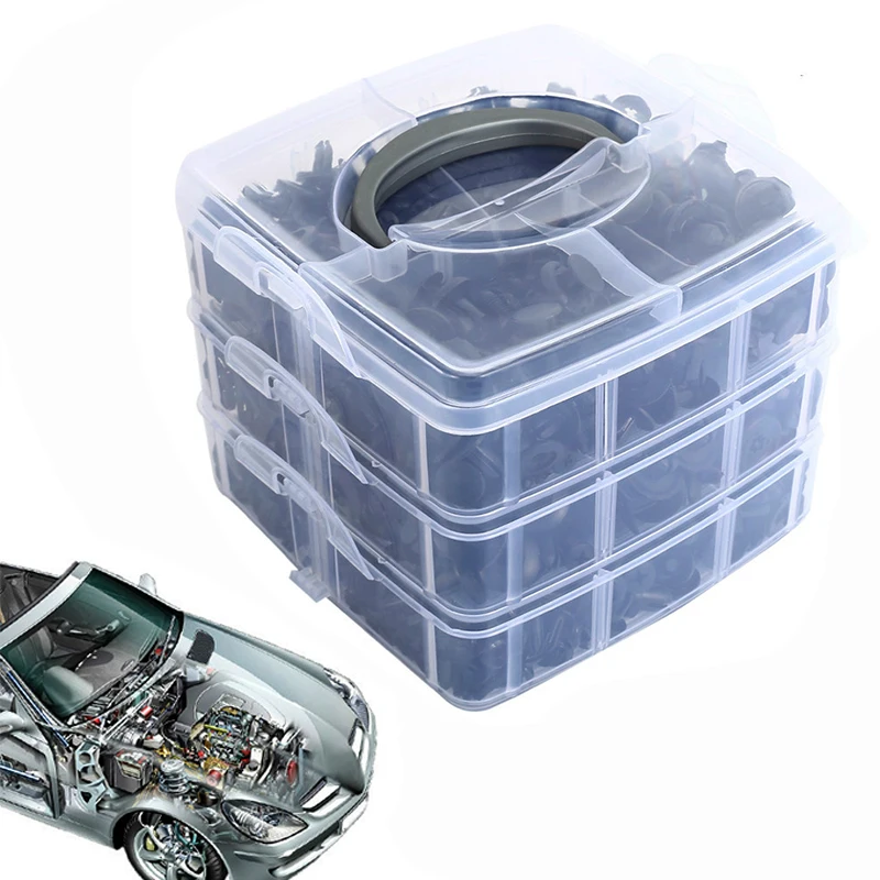 300 stücke 620 stücke Auto Befestigungs clip gemischte Kunststoff befestigungen Kit Auto Tür verkleidung Halter Push Motor abdeckung Kotflügel Niet clips – Detail 4