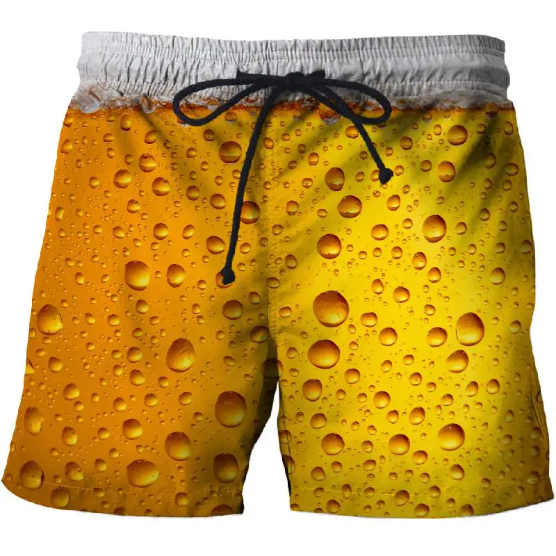 2019 beer 3D Print Summer Beach Shorts Mascuino Streetwear Men Board Vacation Shorts Anime Short Plage Casual Quick Dry New