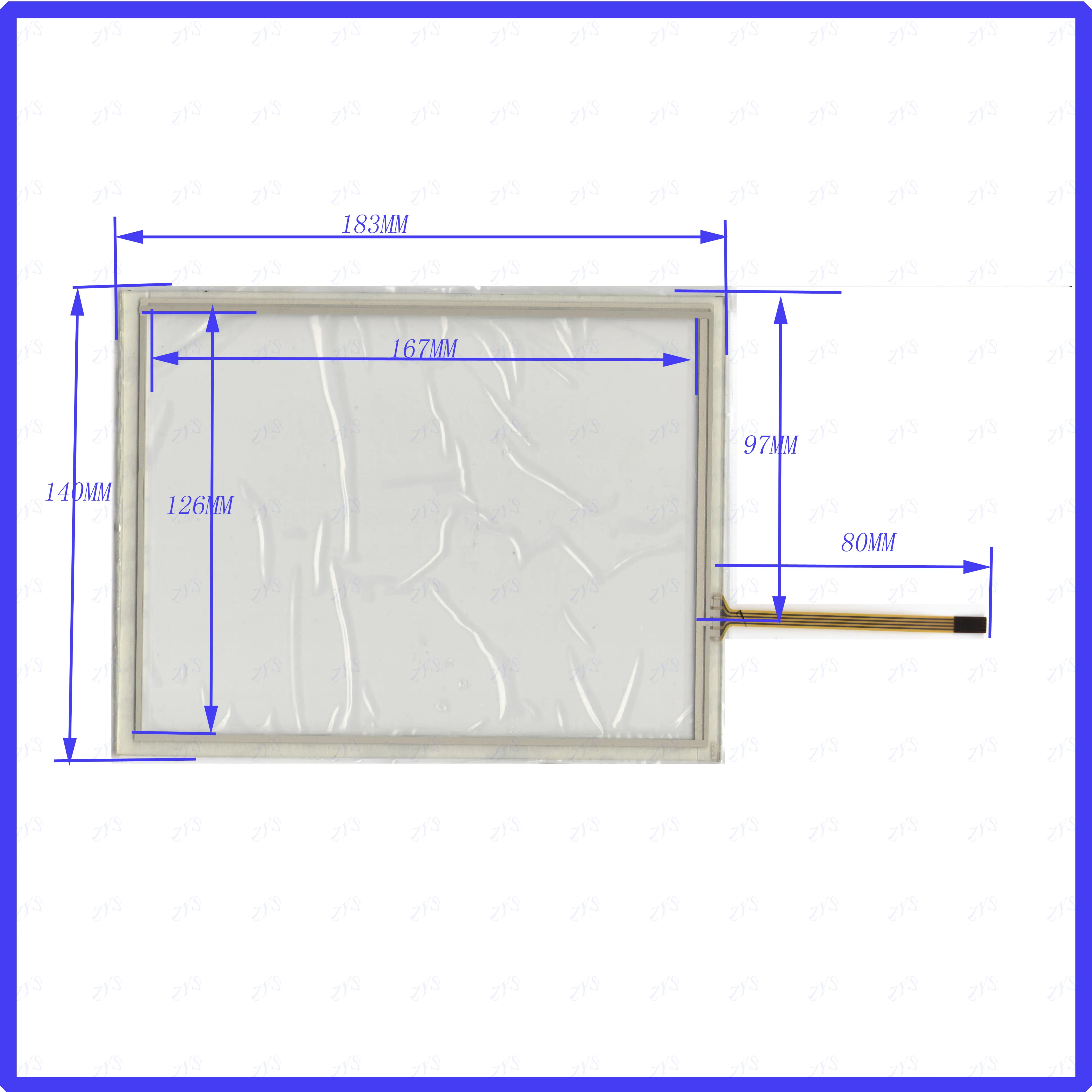 

ZhiYuSun 8056 183mm*140mm 8inch 4-wire resistive touch panel for Car DVD, 183*140 GPS Navigator screen glass