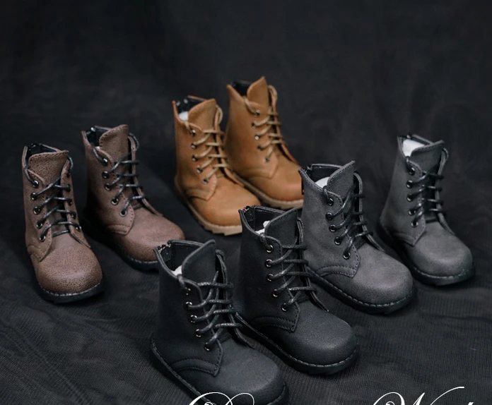 70cm 1/3 1/4 1/6 Yosd Woman Man Boy Girl SD AOD DOD BJD MSD Dollfie Synthetic Leather Shoes Black Gery YG412