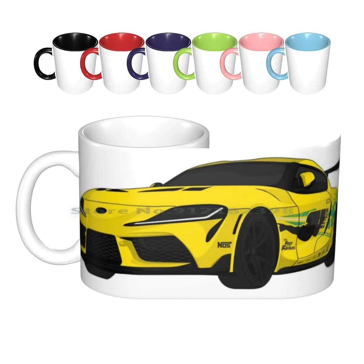 F&f ( Yellow ) Ceramic Mugs Coffee Cups Milk Tea Mug Jdm Jdm Car Car Fast And Furious Cars 2jz 2020 2020 Gr Jdm Cars Creative