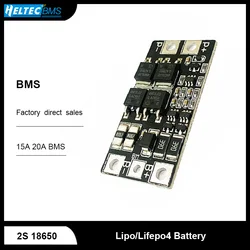 18650 BMS 2S 15A 20A Balance Lipo/Lifepo4 2S BMS battery protection board for 7.4V hand drill/power tool/toy car/LED lighting