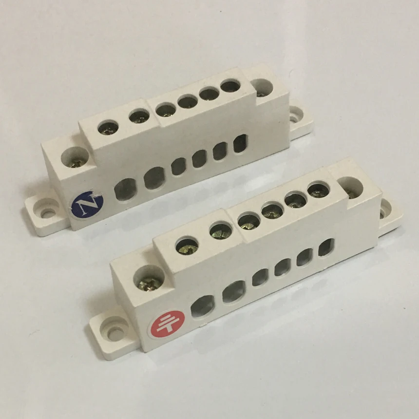 6P 8P 10P 12P 6 8 10 12 Position Hole Singal Ground Wire Line Row Switch Box Plastic Brass Connector Busbar Bar Terminal Block