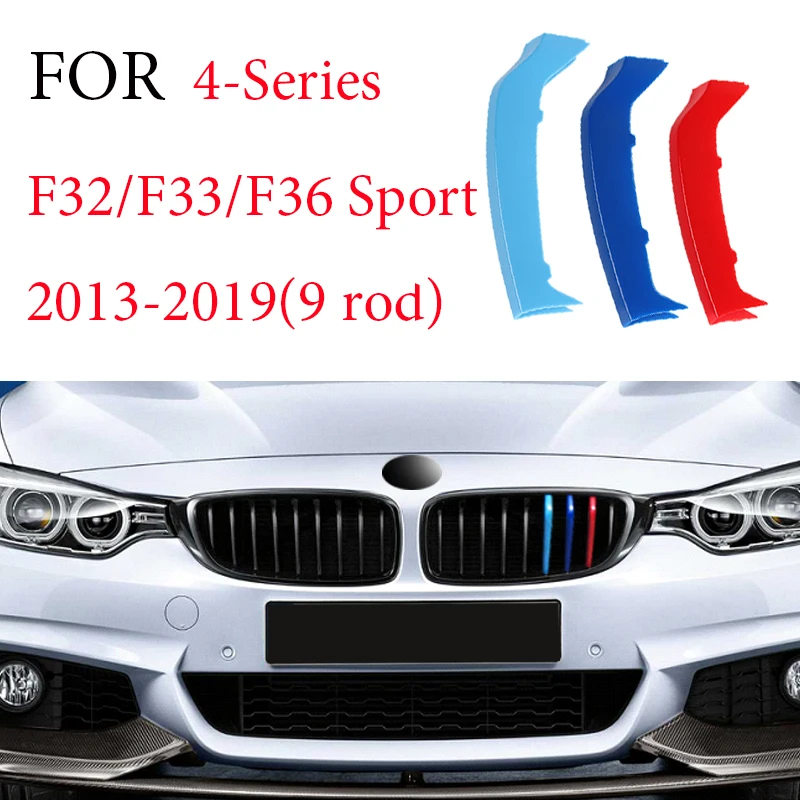 3pcs ABS Car Racing Grille Strip Trim Clip M Performance Clip For BMW 4 Series 4 F32 F33 F36 G22  2014-2023 2019 2021 2023