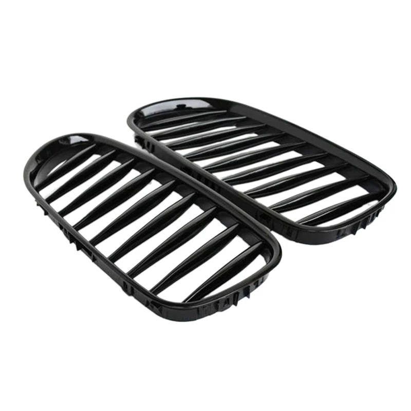 E85 Grille, Front Replacement Kidney Grill for BMW Z Series Z4/E85 2003-2008(Gloss Black) view 3