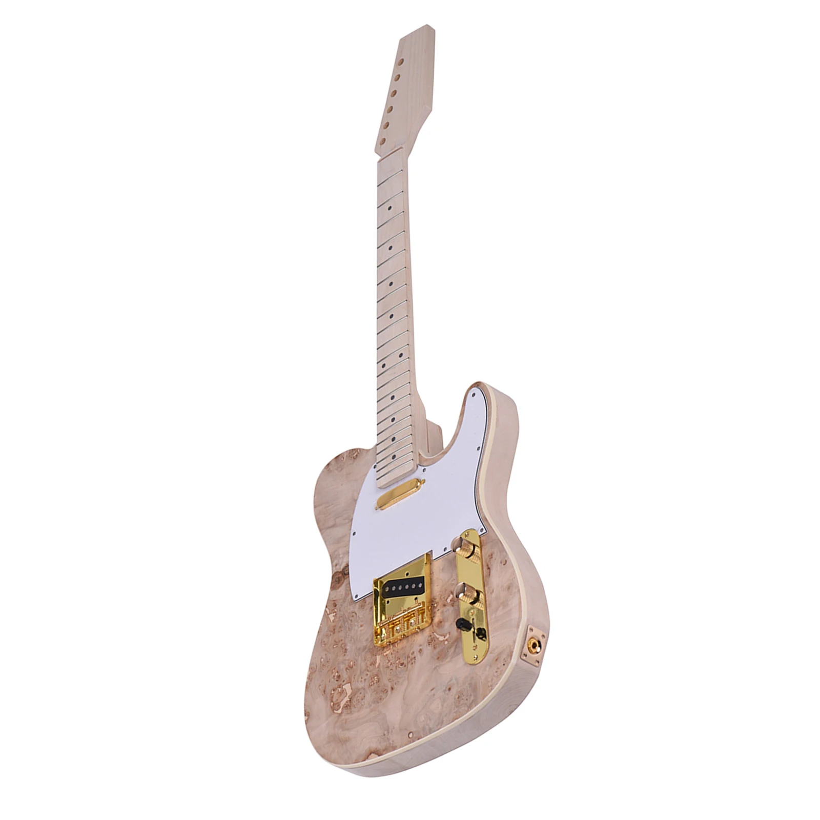 Imagem -03 - Kit Faça Você Mesmo Guitarra Elétrica Inacabada Basswood Corpo Burl Superfície Conjunto