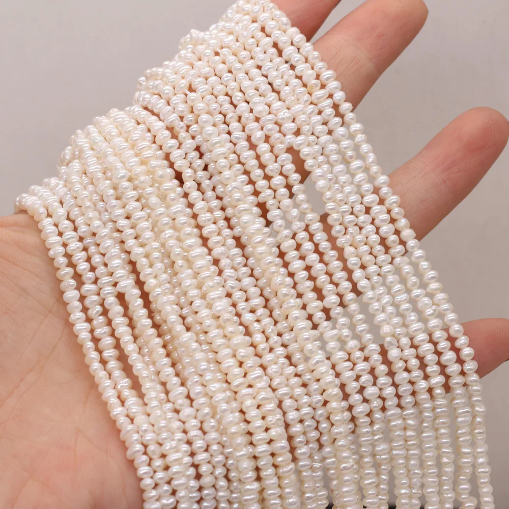 Natural Freshwater Pearl Beads Potato shape Loose isolation Beads For jewelry making DIY necklace bracelet accessories size2-5mm