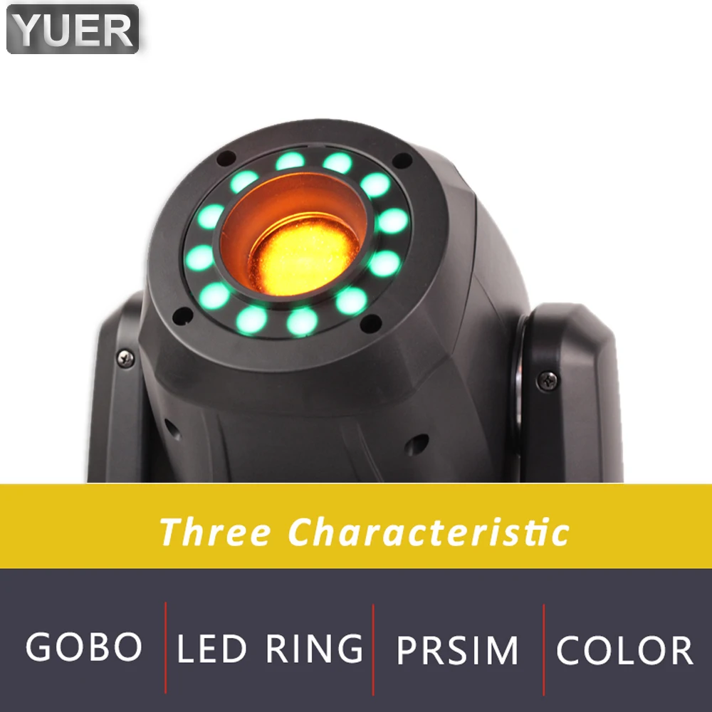 LED Spot 200W LED Moving Head Light With LED Ring DMX512 3 Prism High Brightness LED Disco DJ Party Wedding Christmas Light