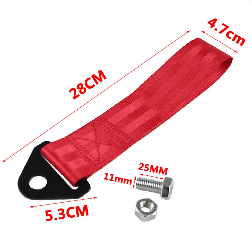 Universal Towing Rope High Strength Nylon Trailer Tow Rope Racing Car Tow Eye Strap Bumper Trailer Car Accessories RS-BAG013A-NM