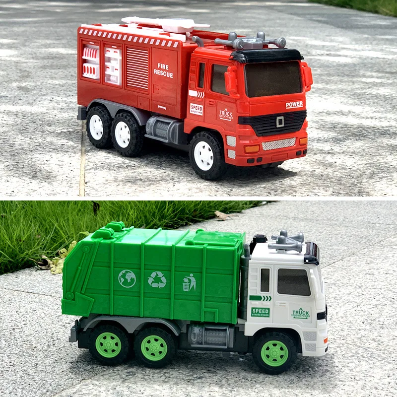 Engineering Vehicle Fire car model Garbage truck lights sounds Gifts for the new year children toys 6 to 10 years educational