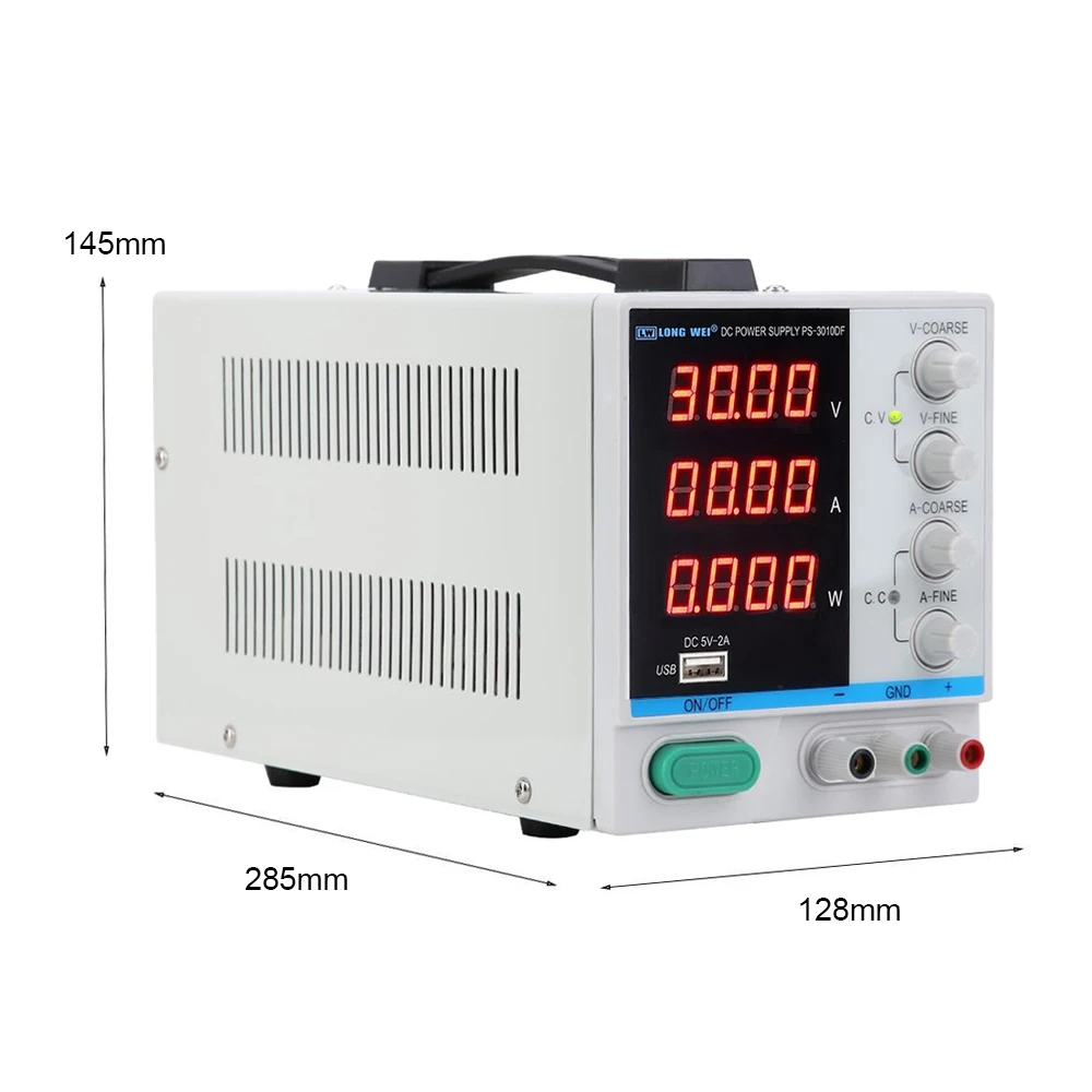 New 30V 10A Adjustable Switching DC Power Supply 4 Digit Display USB Charging Repair PS-3010DF Regulated Laboratory Power Supply