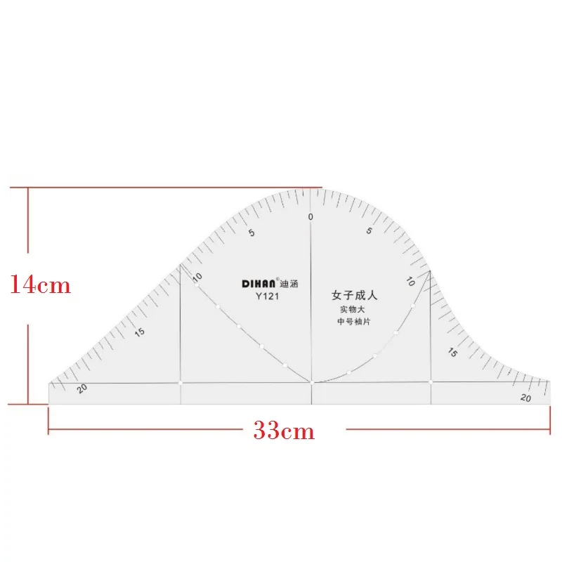 Sleeve Ruler Tailor Tool Sleeve Curve Ruler Help To Draw Sleeve Pattern 330*140mm