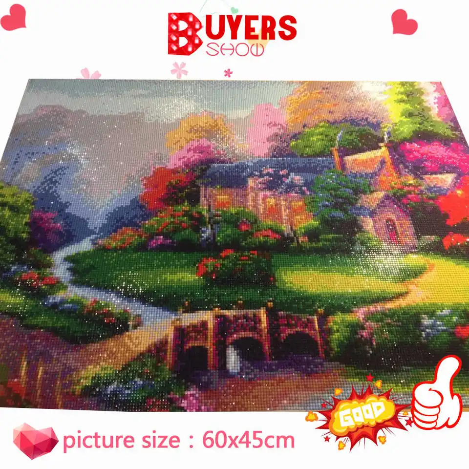 Huacan Diamond Painting Kit Complet - Les Arbres, Peinture Diamant Ronde 25x25 Cm Pour Adultes