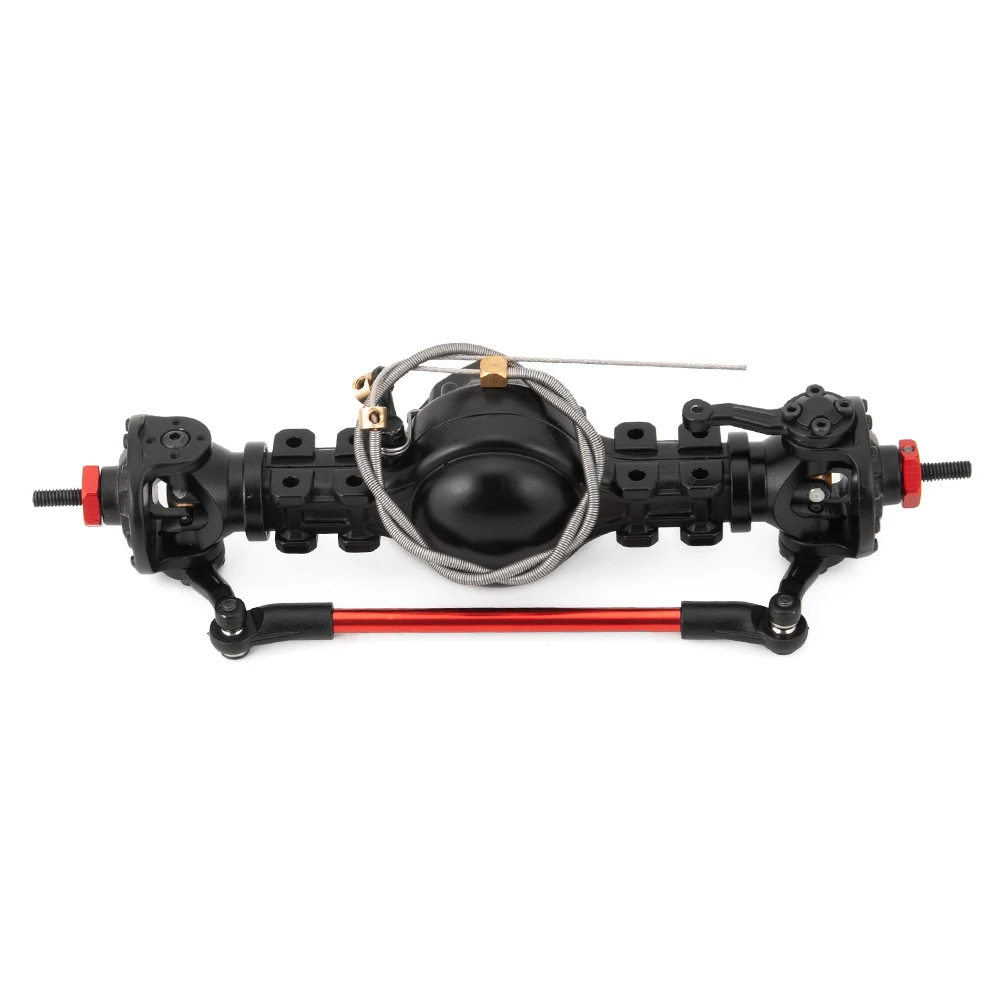 TRINOOD Vorder- und Hinterachs-Differenzialachse aus Metalllegierung, integriertes Stahlgetriebe für Tamiya Truck 1/14 RC Tow Drag Trailer Traktorteile 3