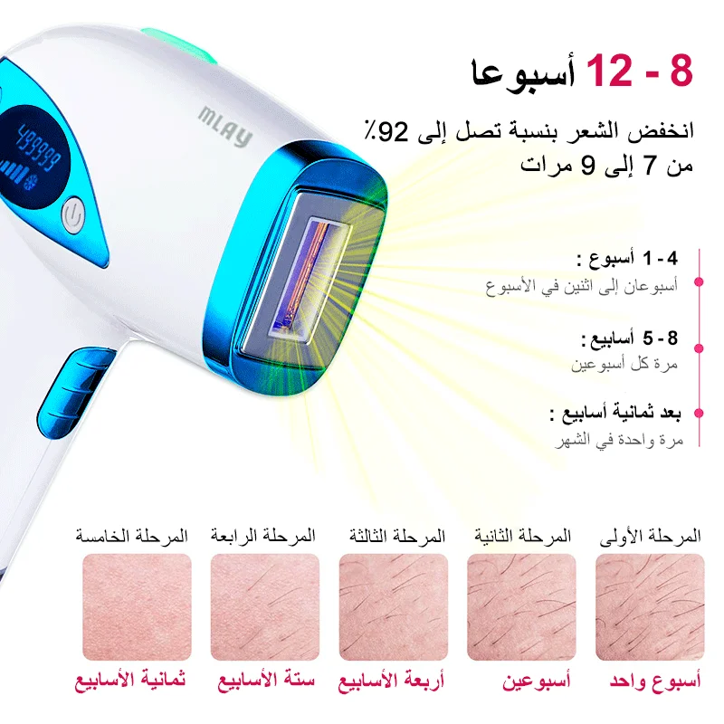 Mlay t4 dispositivo de remoção do cabelo a laser aparelho depilador refrigerar gelo ipl remoção do cabelo a laser machie rosto bikini casa corpo