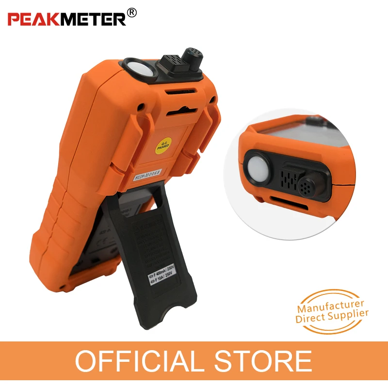 PEAKMETER PM8229 5 in 1 Auto Multimetro Digitale Con Multi-funzione di Lux Livello Sonoro Frequenza di Umidità di Temperatura del Tester del Tester