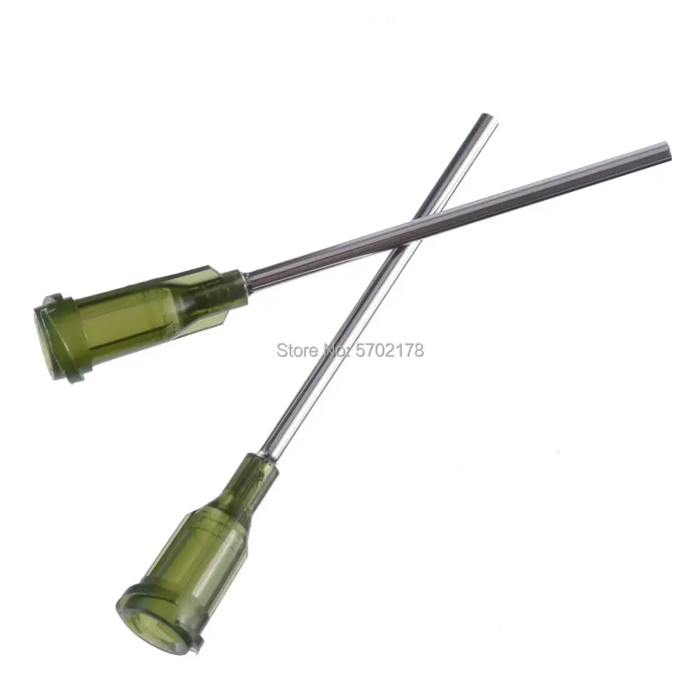100pcs Syringe Needle Tip Dispensing Stainless Steel Needles with Luer Lock 14G 1.5inch for Liquid Dispenser Syringe