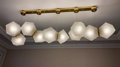 LED Postmodern White Glass Stone Pendant Light Dinning