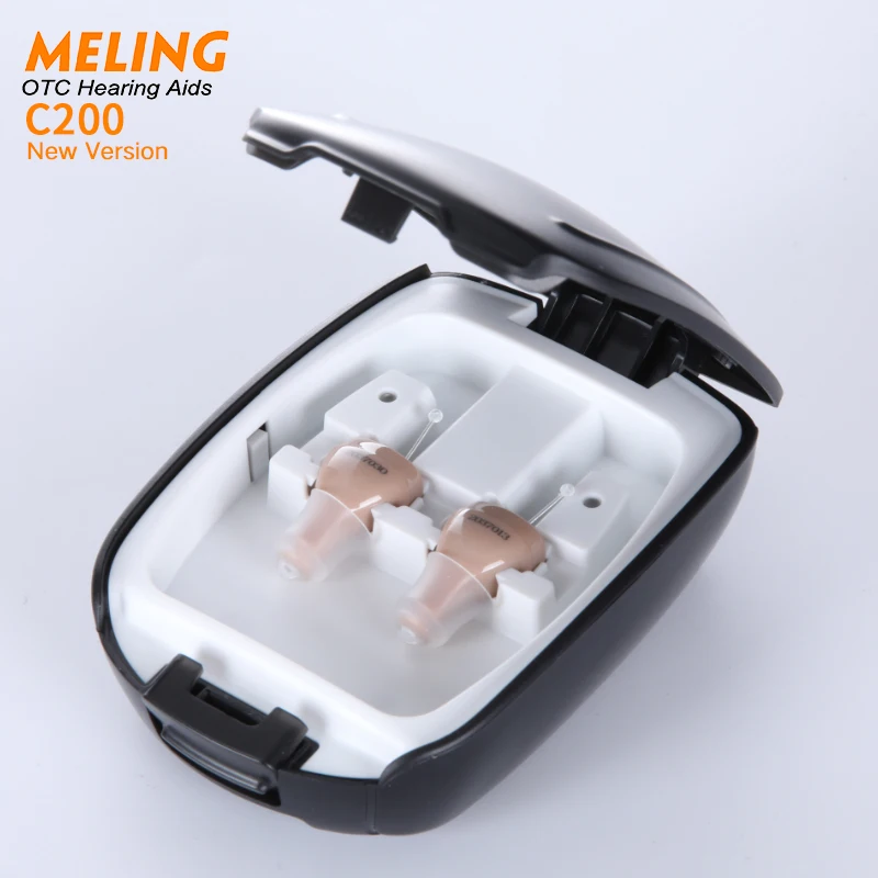 C200 Intelligent New Style Hearing Aids Rechargeable Noise-Reduction Wide-Frequency  Operation Elderly CIC