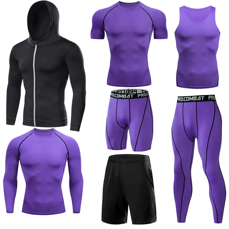 Herren-Lauf-Kompressions-T-Shirts, schnell trocknend, Fußballtrikot, Fitness, eng, Sportbekleidung, Fitnessstudio, Sport, kurzärmeliges Hemd, atmungsaktiv – Detail 34