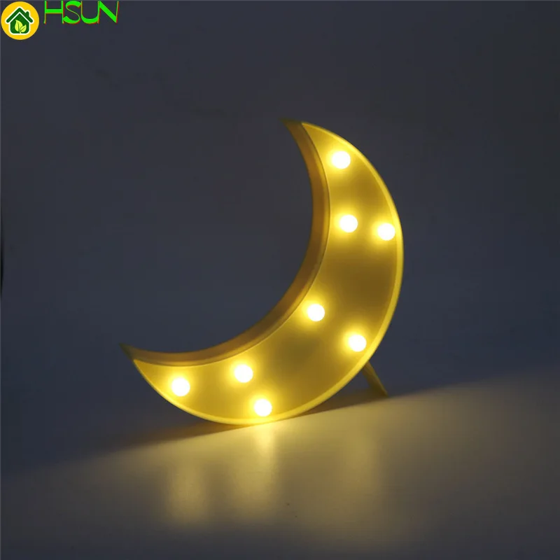 Luz noturna infantil 3d, estrela, lua, luz noturna, fofa, adorável, presente, sinalização, para quarto, estudo, decoração