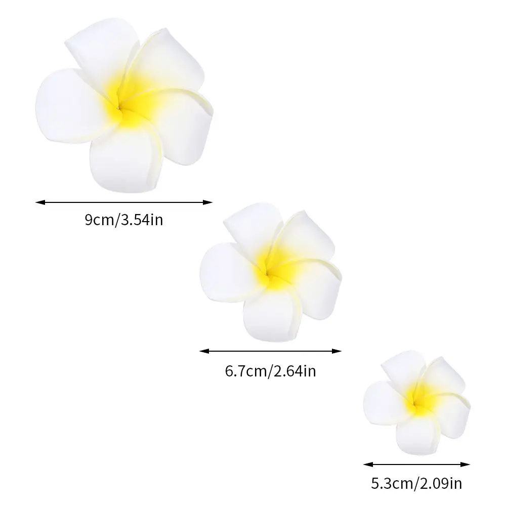 Party Simulation Women Girl Flower Hair Clip White Plumeria Hairpin Beach Seaside