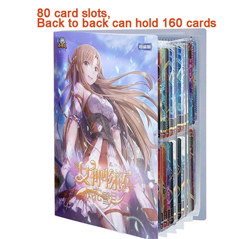 160Pcs Holder Album Goddess Story Novelty Gift Cards Book Album Book Top loaded List Playing Cards