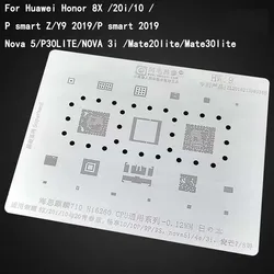 BGA Stencil for HUAWEI Honor 8X 10 Psmart Z 2019 Y9 2019 Mate 20 30 lite P30 lite Reballing Planting Tin Net Repair Tools