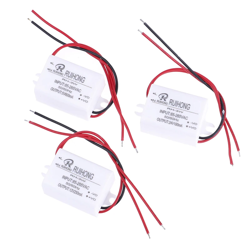 Módulo de placa de fuente de alimentación conmutada de 12V ACDC 220V a 5V/12V/24V, regulador de voltaje de aislamiento, lámpara LED de pequeño volumen con carcasa