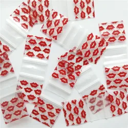 100pieces Mini Ziplock Bags Lip Kisses 1 X 1