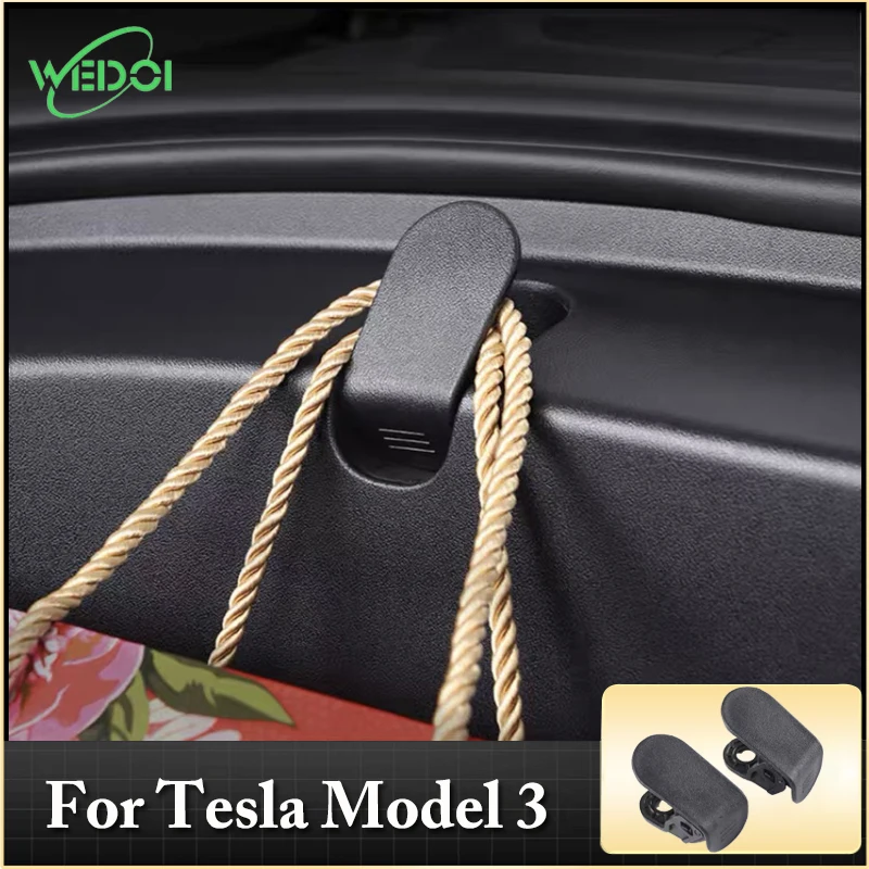 

WEDOI Frunk Hooks For Tesla Model 3 Front Box Hook Clip Bolt Covers Grocery Bag Cargo Hooks For Tesla