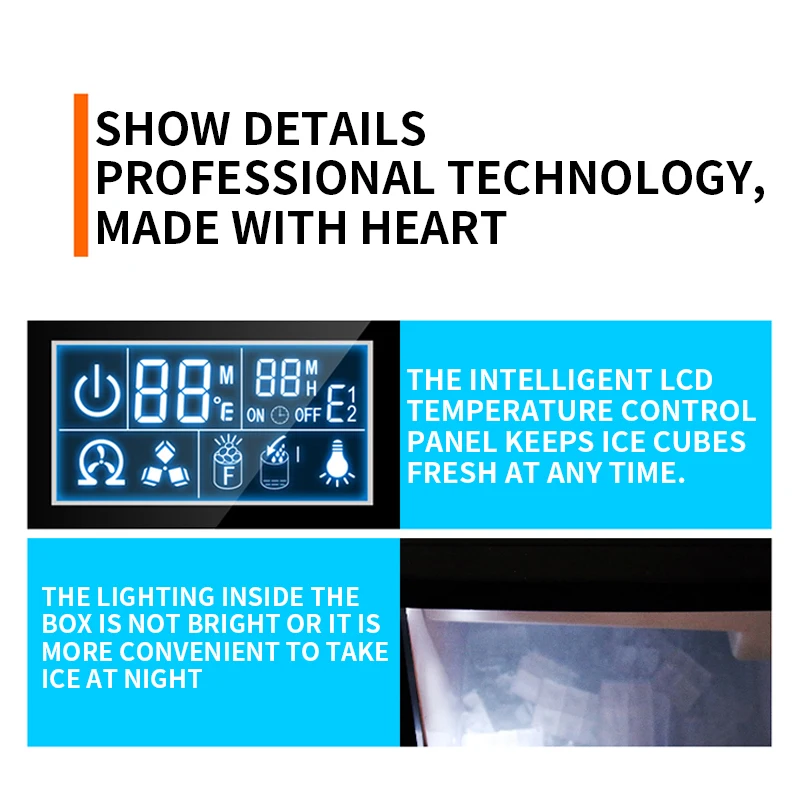 40kg/24H Fabbricatore di Ghiaccio Commerciale Latte Negozio di Tè, Piccolo E Grande Bar, automatico del Cubo di Ghiaccio Che Fa La Macchina HZB-40F/A